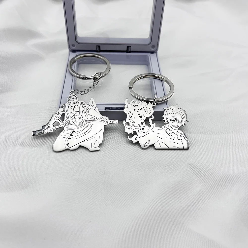 Customized Children's Drawing Keychains Personalized LOGO Patterns Stainless Steel Jewelry Anime  Peripheral Accessories Gifts