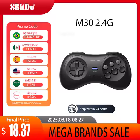 Original 8Bitdo M30 Bluetooth Gamepad for Nintendo Switch PC macOS and Android with Sega Genesis Mega Drive Style