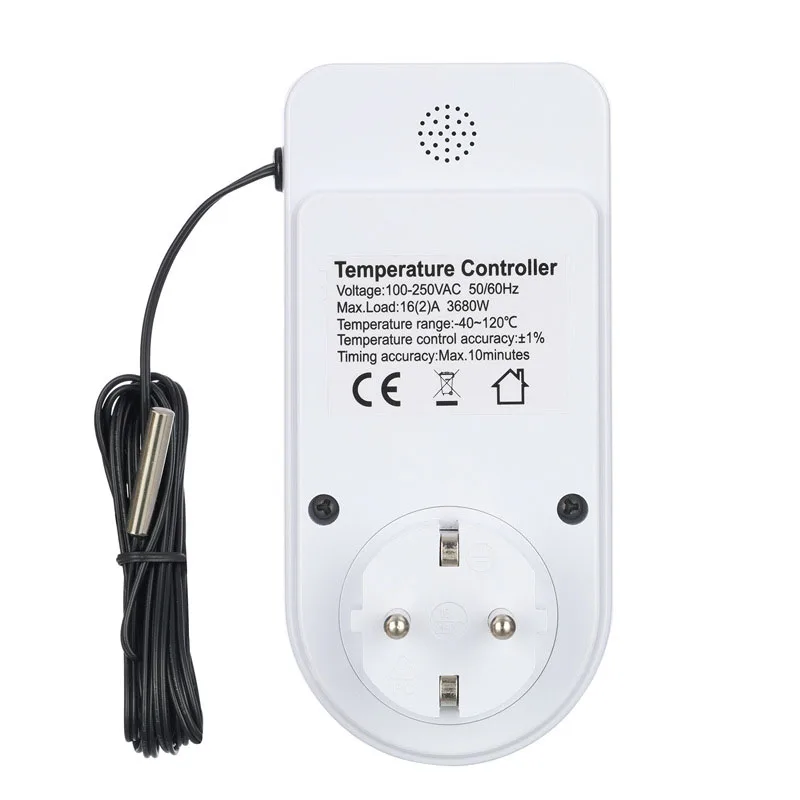 Timer Socket Thermostat Digital Temperature Controller EU Plug Outlet With Timer Switch Heating Cooling AC 250V