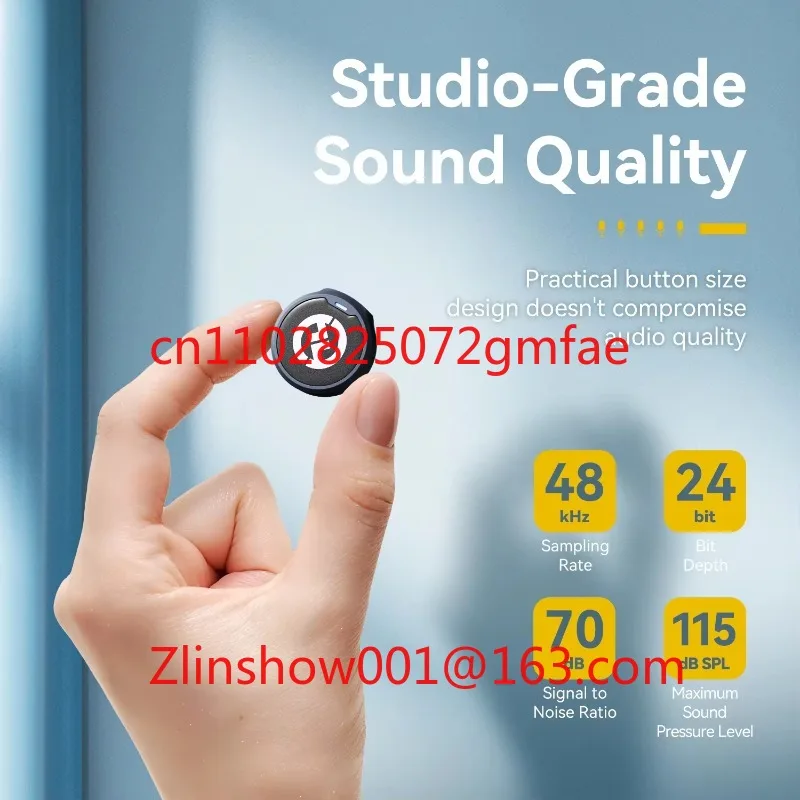 

M2 Wireless Lavalier Microphone for iPhone Camera 300m Range Noise Cancellation 30H Battery for Photography Vlog