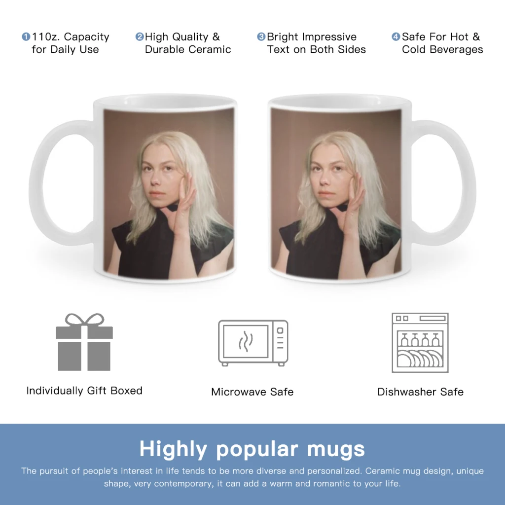 

Singer Phoebe Bridgers Music Album Hot Songs Movie Free shipping Coffee Mug Custom Tea Cup Milk Beer Mugs Lovers Friends Gifts