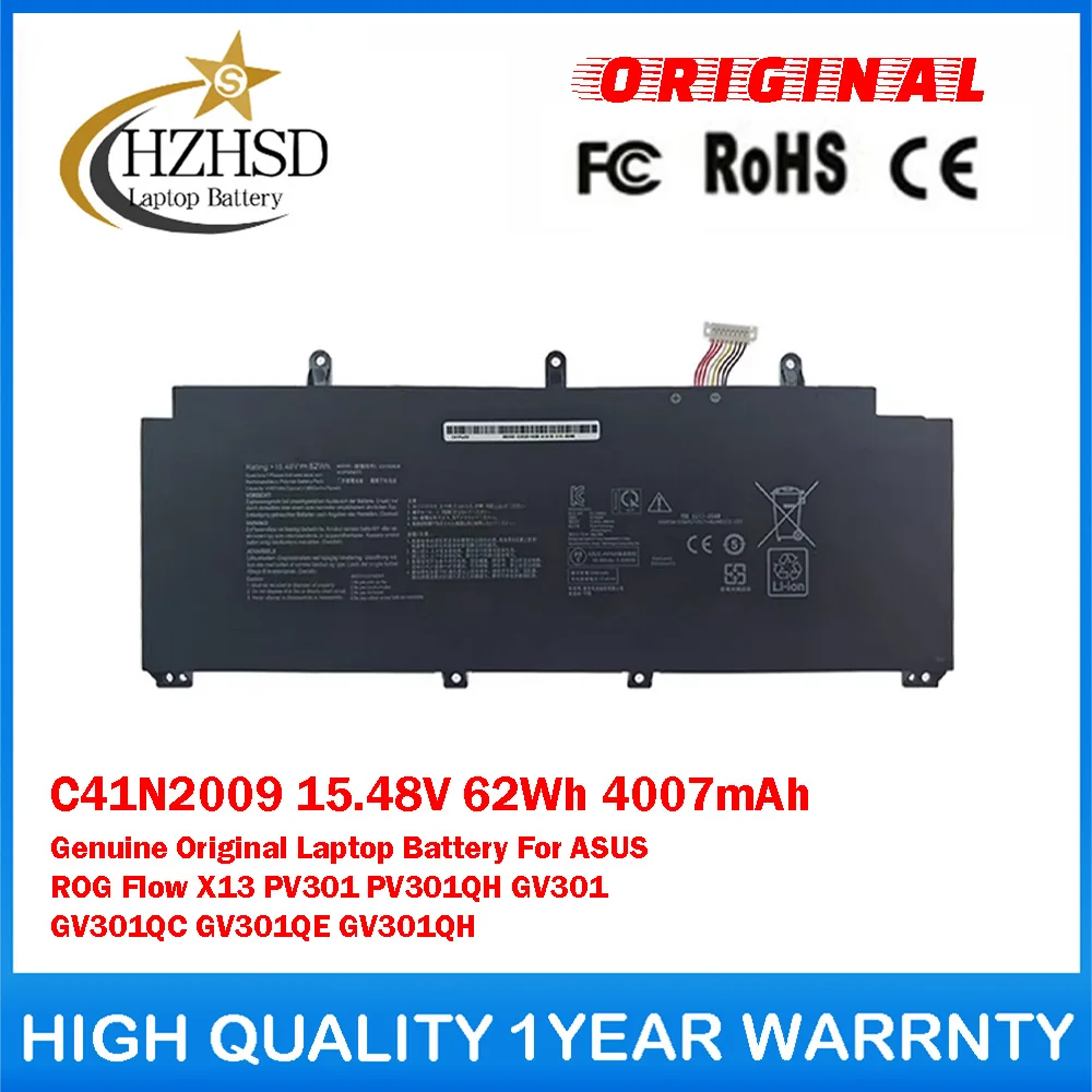 

C41N2009 15.48V 62Wh 4007mAh Оригинальная аккумуляторная батарея для ноутбука ASUS ROG Flow X13 PV301 PV301QH GV301 GV301QC GV301QE GV301QH