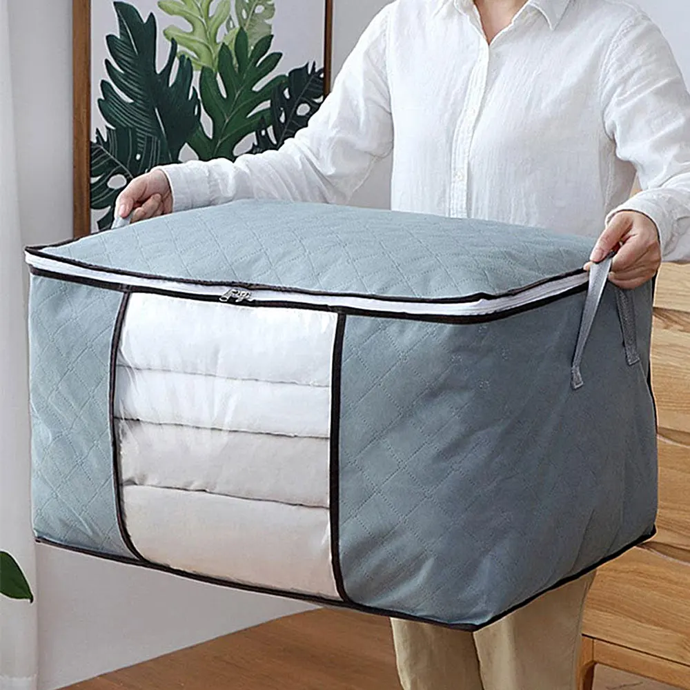 Large Capacity Moisture Proof Quilt Clothing Moving Storage Bag Thickened Non-Woven Clothes Finishing Bag Quilt Box