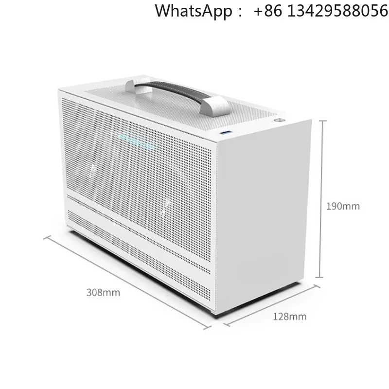 Portable Handheld A4 Size Mini ITX PC Case, Compact Small Form Factor Desktop Computer Chassis I100 PRO