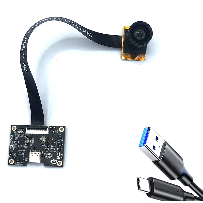 

4K USB3.0 Camera Module 3840H*2160V MJPG, YUY2, H.264 Fixed Focus Type-C Camera 90° Drive-free plug and play For document shoot