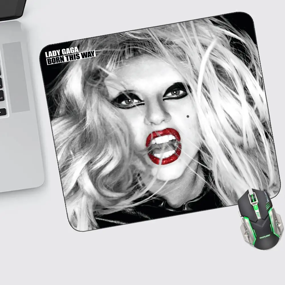 

Lady Gaga Mouse Pad Small Gaming Accessories Keyboard Computer Offices Desk Mat Pc Gamer Non-slip Rubber Mousepad