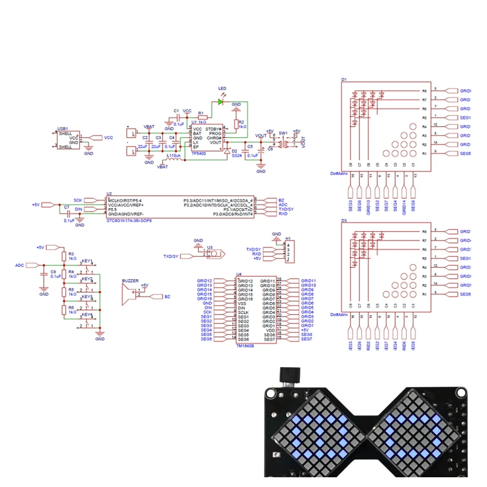 Dc 5V Led Dot Matri…