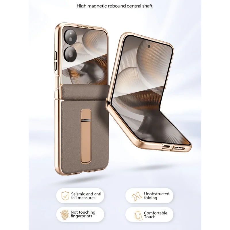 Etui na Xiaomi Mix Flip, wysokiej jakości skóra, automatyczny mechanizm odbicia, ochrona zawiasów sprężynowych, odporny na wilgoć, powłoka z wyraźnym uchwytem, etui z klapką.