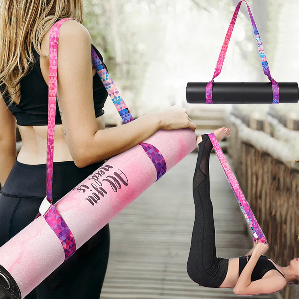 

Exercise Cotton Adjustable Stretch Elastic Yoga Mat Strap Yoga Belt Fitness Strap Shoulder Strap