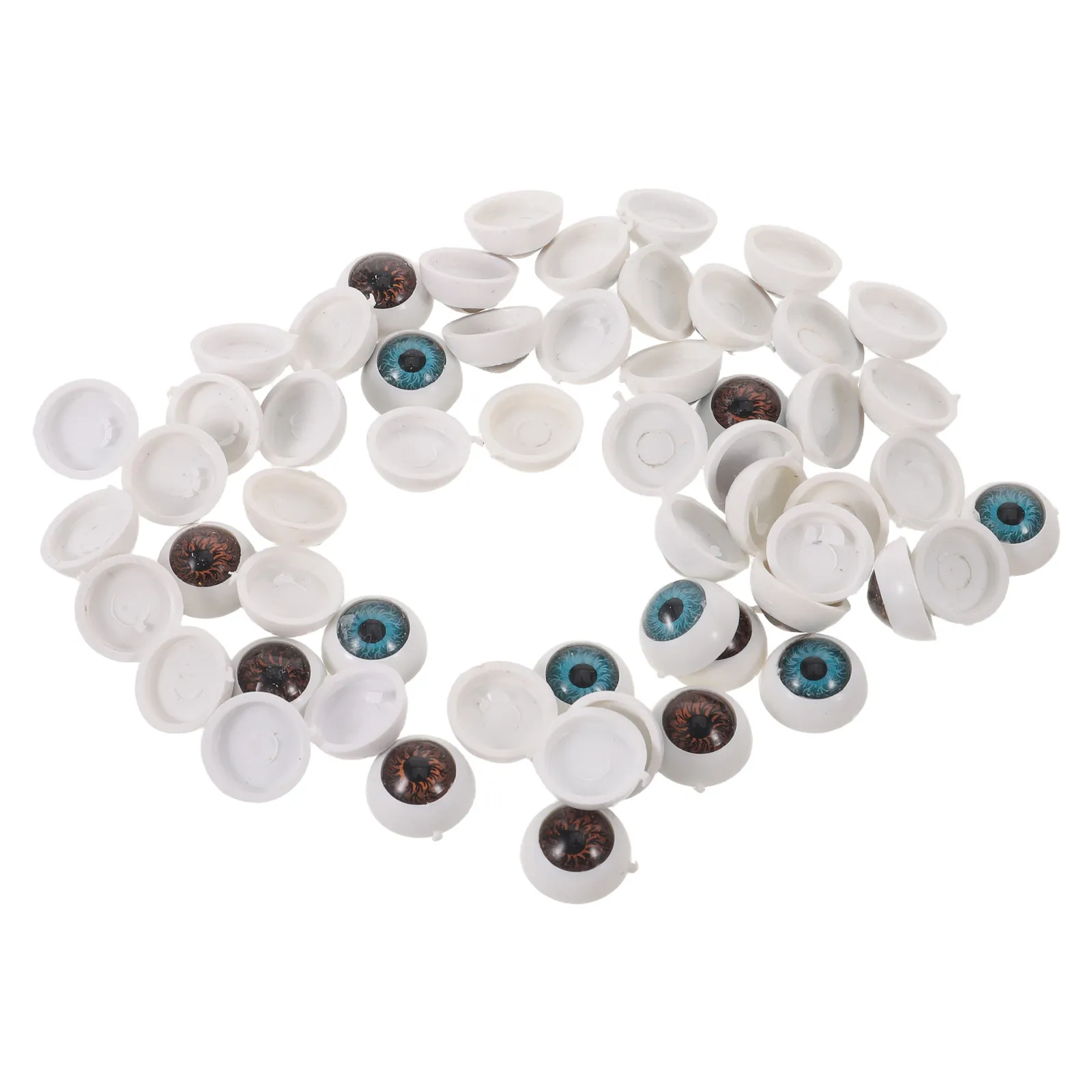 

100Pcs Colored Safety Eyes 12Mm Plastic Craft Eye Realistic Vivid Eyeballs for Handmade Crochet Animals Stuffed Animal Making