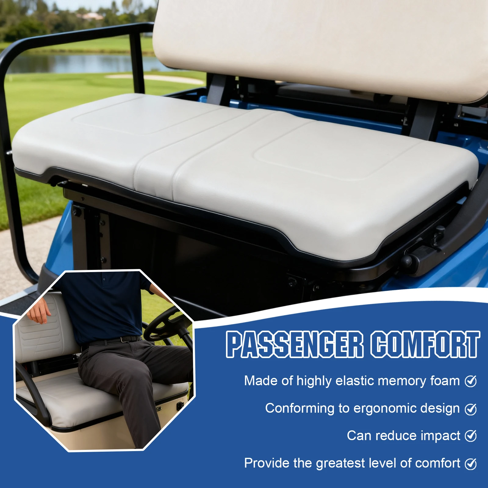 

Подушка для переднего сиденья гольф-кара, простая в установке, сменная подушка для сиденья Yamaha G29-2/Drive2 2017+