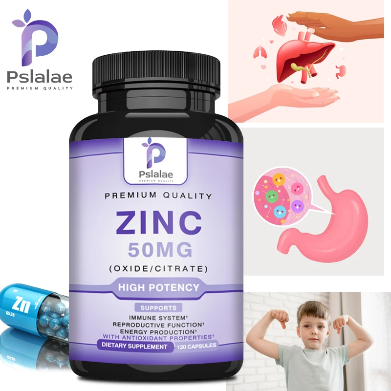 Zinc Supplements - Boosts Energy Production, Immune Support, Antioxidant