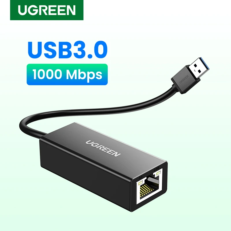 UGREEN USB 3.0 Ethernet Adapter USB 2.0 Network Card to RJ45 Lan for PC Windows 10 Xiaomi Mi Box 3/S Nintend Switch Ethernet USB