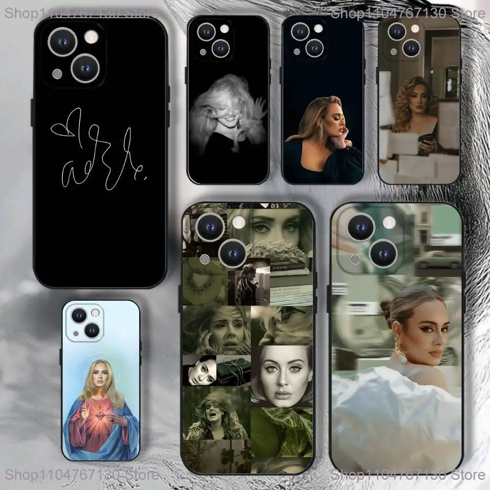 

Singer A-Adele Phone Case For iPhone 16,15,14,13,12,11,Pro,XS,Max,XR,Plus,E,SE4,Mini Black Soft Cover
