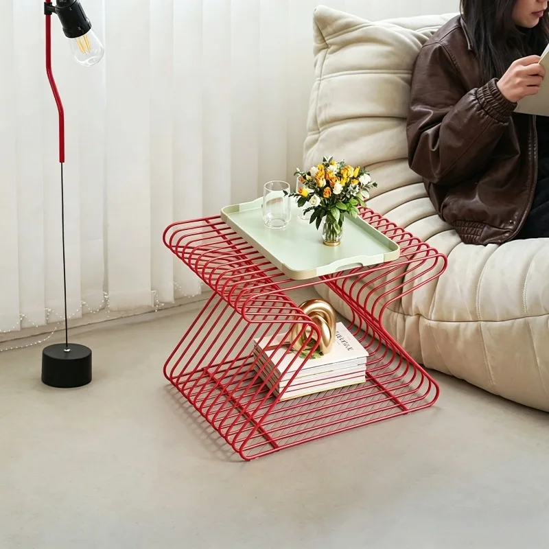 Line Storage Rack, Geometric Bedside Table, Storage Bookshelf, Metal Floor Magazine Rack & Metal Sofa Side Table