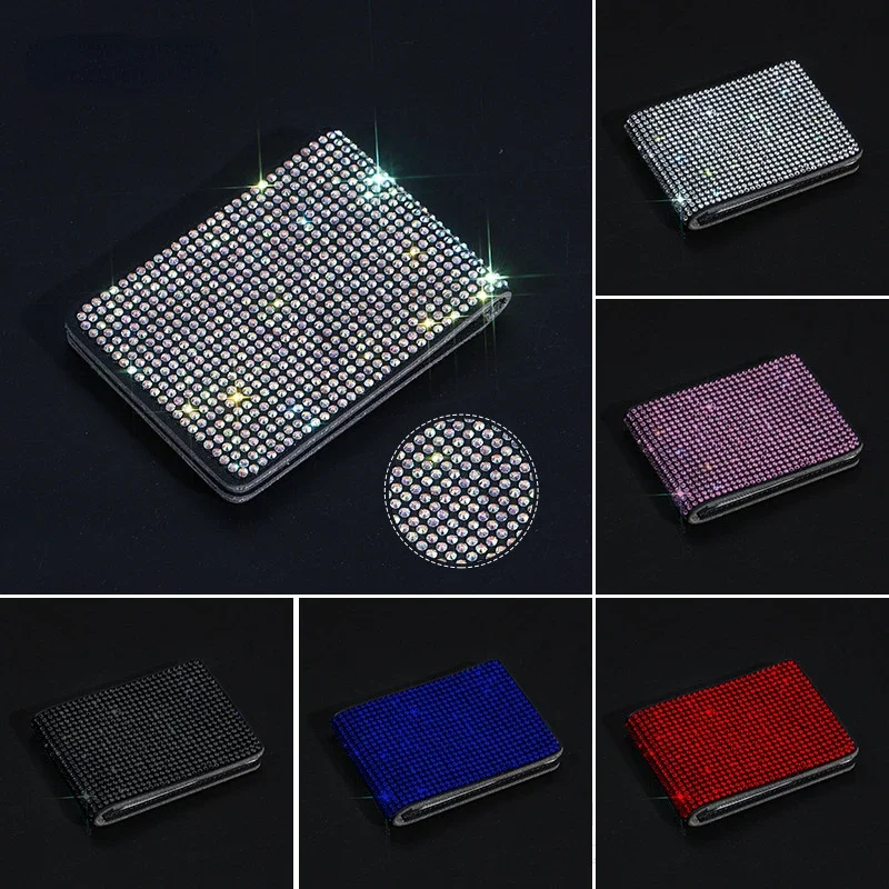 Rhinestone Diamond Car Driver License Holder Cover for Car Driving Documents Business Holder Bling Car Accessories for Women