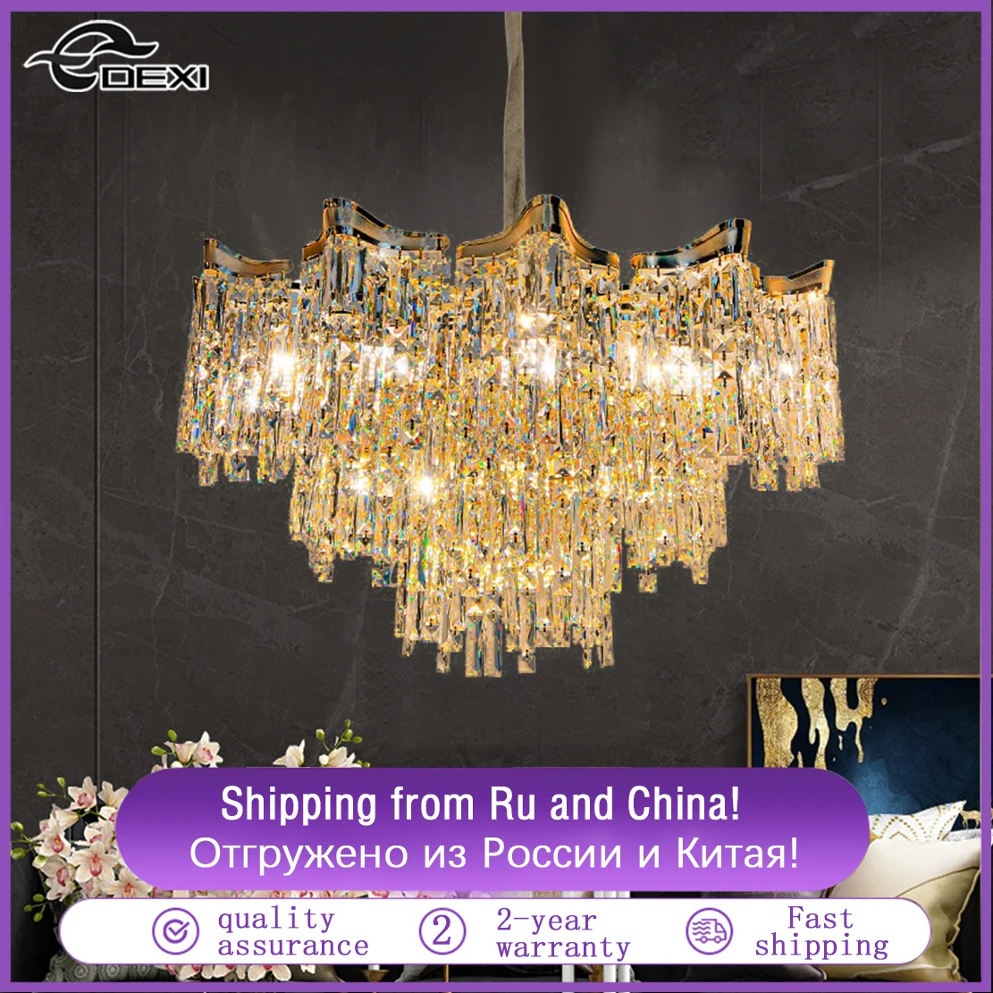 

Новая скандинавская гостиная спальня хрустальная Люстра подвесная столовая вилла Подвесной светильник E14 офисный бар декоративная лампа подвесная цепь регулируемая