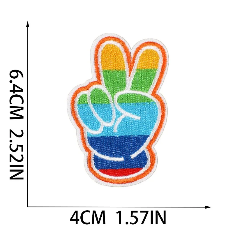 Hot Cartoon Embroidery Patch DIY Bus Rainbow Sunflower Stickers Adhesive Badges Iron On Patches Emblem Clothing Bag Accessories