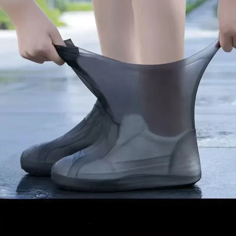 

1pair Latex WaterProof Shoe Covers Unisex Shoes Protectors Reusable Non-Slip Rain Boot Overshoes Walking Shoes Accessories