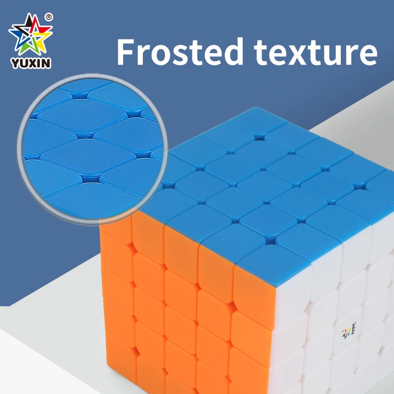 YuXin สีดํา Kylin Cube V2 5X5 ปริศนาความเร็วระดับมืออาชีพของเล่นเด็กของขวัญ Speedcube Original Magic Cube พร้อมฐานพิเศษ