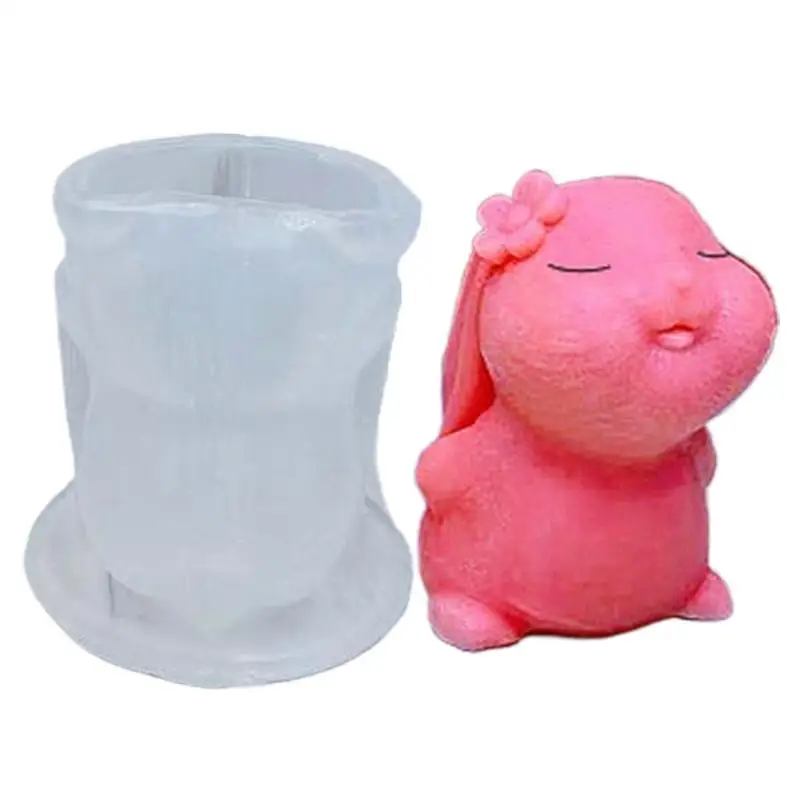

Bunny Silicone Mold 3D Easter Candle Molds DIY Easter Plaster Bunny Mold Candle Mold Easter Home Decor for Aromatherapy Candles