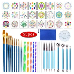 Mandala rozsianych narzędzia malowanie szablony Handwork rysunek Stylus DIY kamień tłoczenie Starter rysunek rysiki do pisania Art Kit Tools