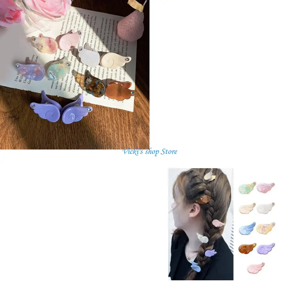 

Fashionable Angel Wing Hair Clip For Women Plastic Hair Accessory Party Wedding