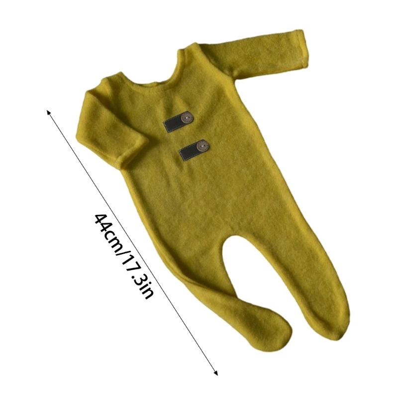 Weicher und warmer Neugeborenen-Strampler mit schöner Plüschmütze, Baby-Overalls mit Mütze, Fotografie-Requisiten, Outfits, QX2D