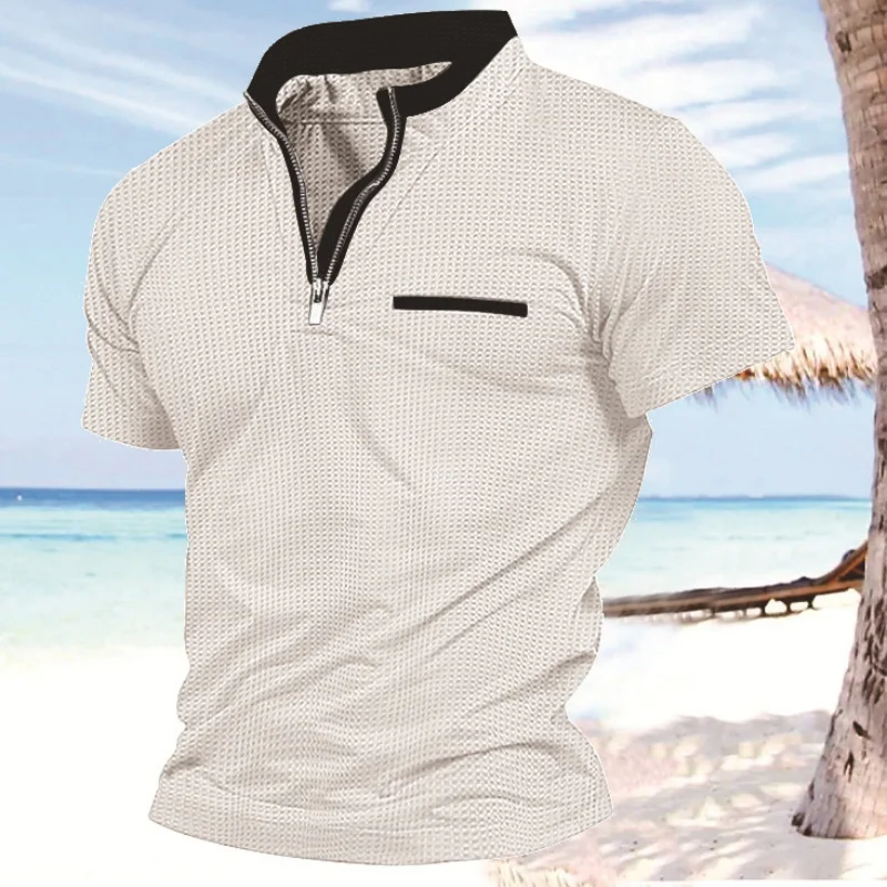 

2024 summer the latest casual fashion men's short-sleeved POLO shirt muscle men sports T-shirt