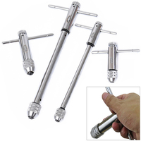 Adjustable Ratchet Tap Wrench With Screwdriver Wrench For M3-M8 / M5-12 Forward And Reverse Rotation Tapping Hand Tool
