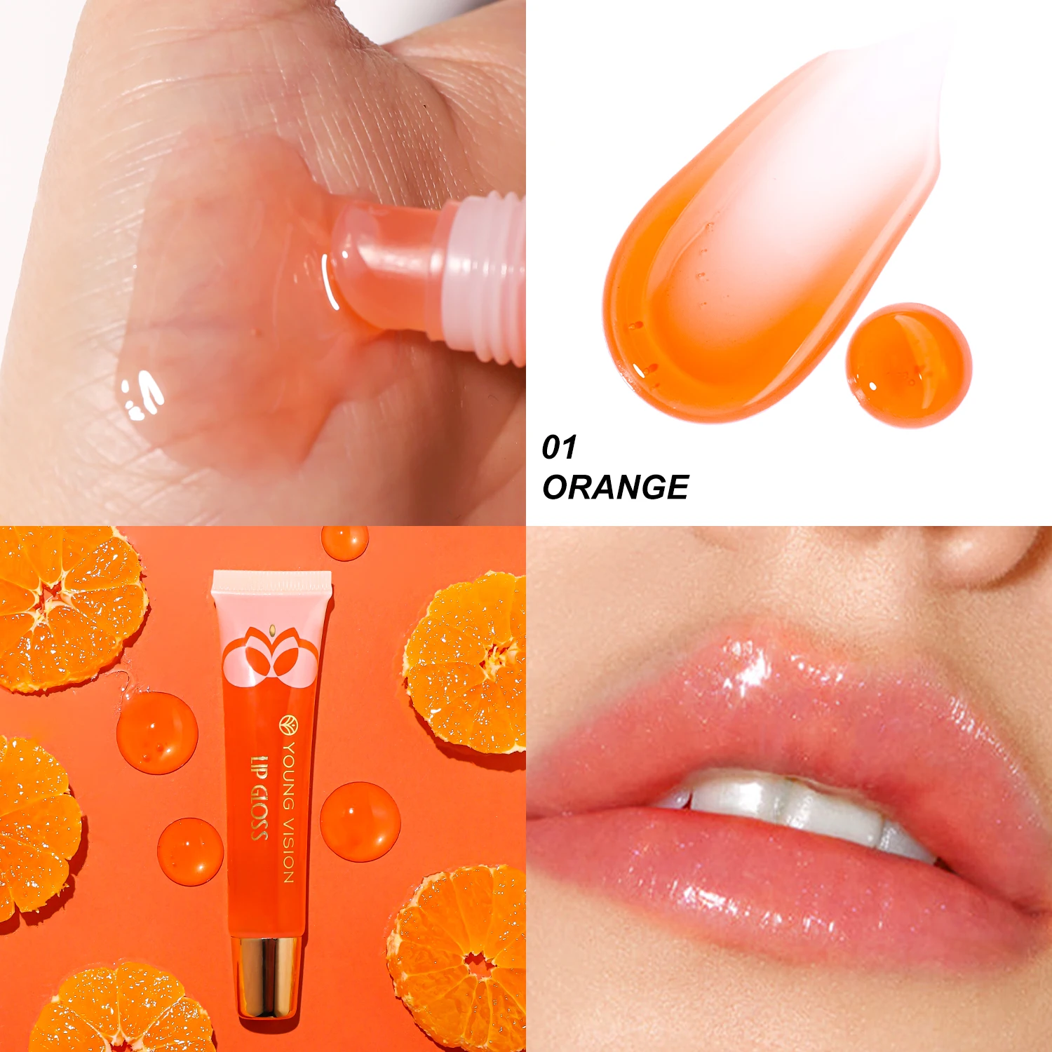 YOUNG VISION Essenza a 6 colori Olio per labbra schiarente Cura delle labbra Balsamo per labbra Essenza Rimpolpante Idratante per labbra Olio per labbra esfoliante