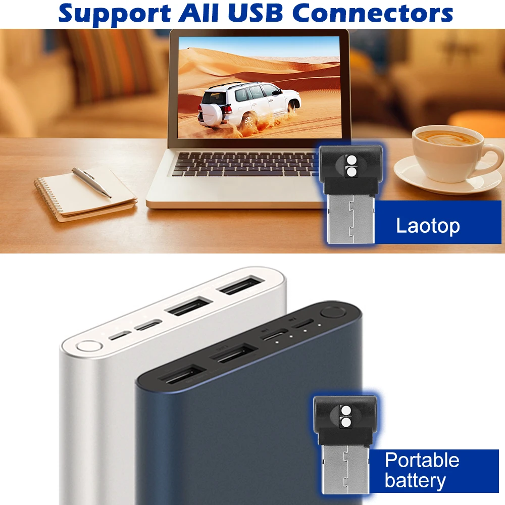 PC 自動車インテリアプラグアンドプレイミニ USB 車フットライトカーアクセサリー LED 雰囲気ライト緊急照明