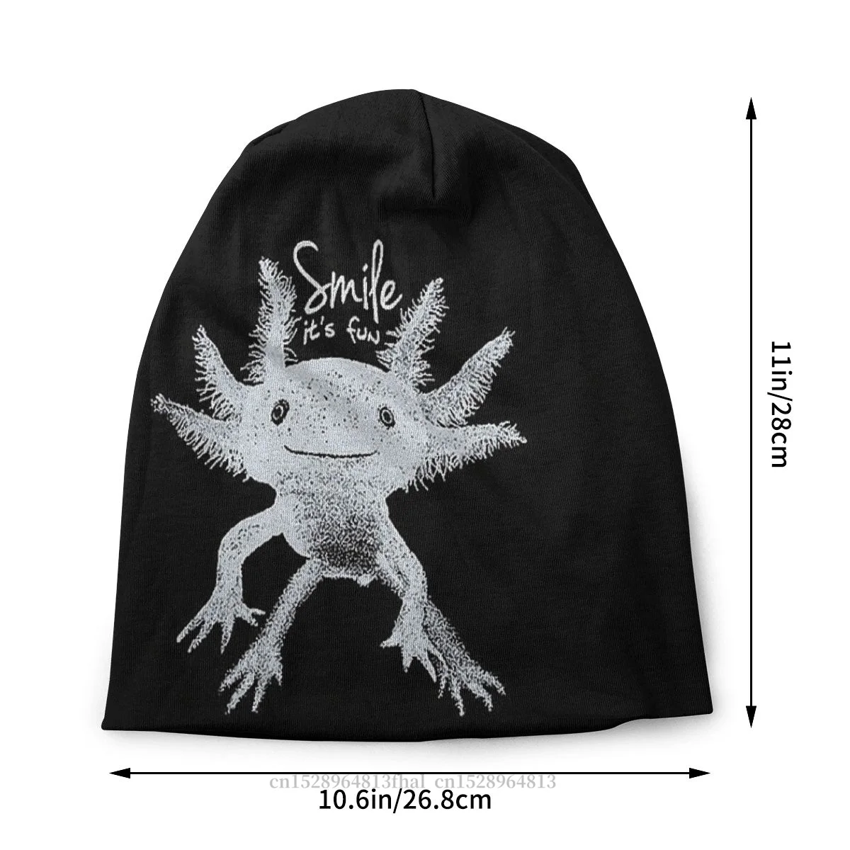 Bonnet Hats Axolotl Hexagon Salamander Men Women's Thin Hat Smile Cute Autumn Spring Warm Cap Hip Hop Skullies Beanies Caps