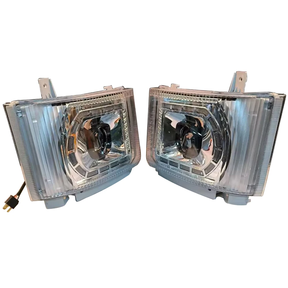 A Pair LHD Headlights Lens 700P Truck 8-98098479-1 8-98098480-0  8980984822 898098481 Daytime Running Light For Isuzu ELF