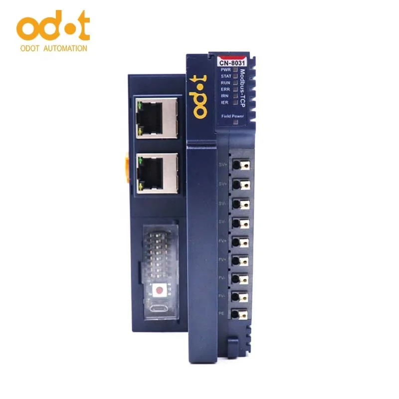 

ODOT Industrial Controls CN-8031 Remote IO Module Modbus TCP Server Dual Ethernet Port IO Coupler Adapter