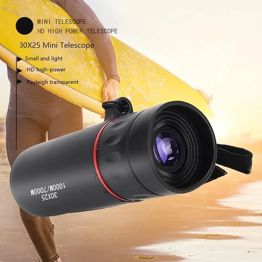 Monocular Telescope 30 x 25 HD Optical Focus Telescope for Outdoor Travel, Camping Hunting Portable Binoculars