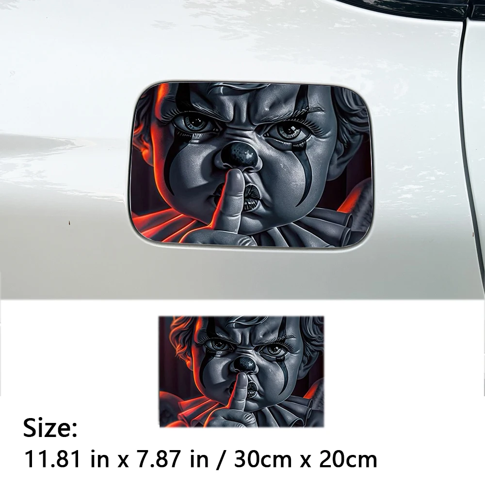 Demon Baby Waterproof Car Fuel Tank Cap Sticker Sunscreen Decal Car Stickers