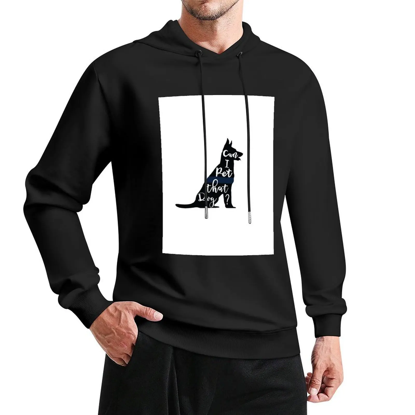 K9 Officer - can I pet that dog? Pullover Hoodie graphic t shirts men men's clothing winter clothes new hoodies and sweatshirts