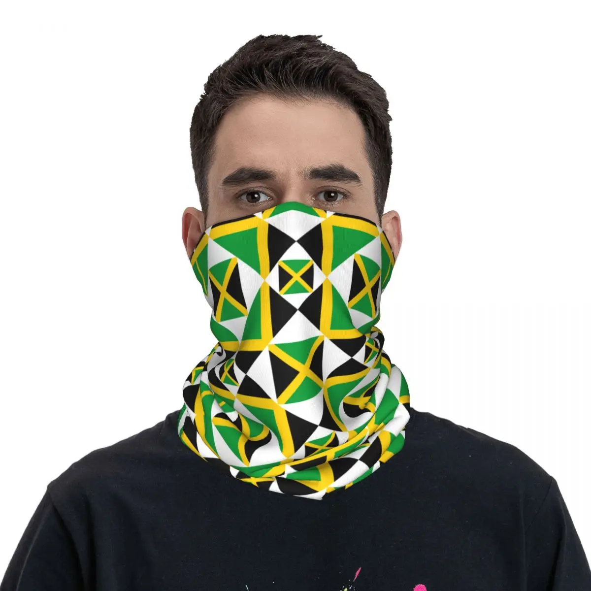 Jamaica Flag Mask Scarf Neck Indian Motorbike Bandana Multifunctional Riding Balaclava Breathable