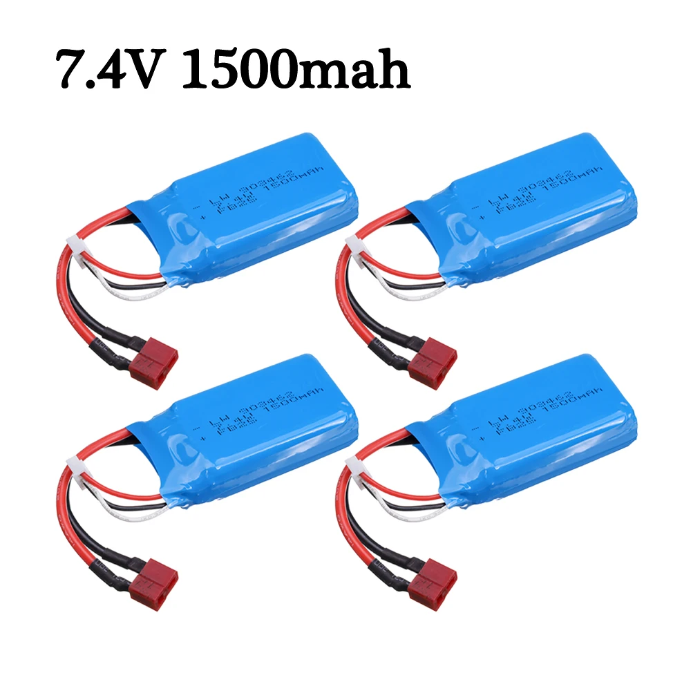 7.4 V 1500mAh Lipo Battery for A949 A959-B A969-B A979-B K929-B Remote Control Car 2s Batteries for Wltoys 144001 12428 RC Cars