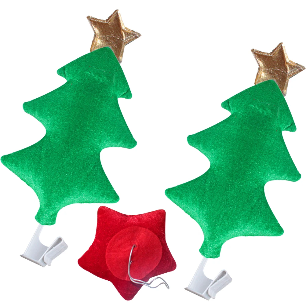 

Christmas CarDecorations Flannel Material Durable Wear resistant Easy Install Christmas Tree nament Car Windows Bumper Holiday