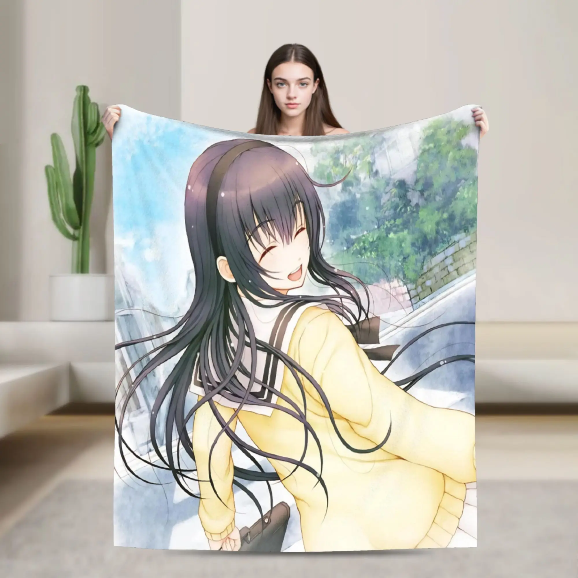 You and Me and Her A Love Story Miyuki Aoi  Blanket Multi-size Super Soft Cozy  Throw Blankets for Sofa Couch and Bed