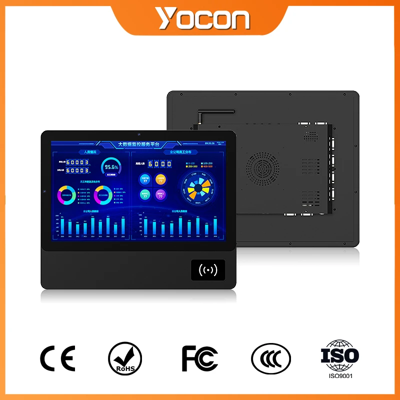 15 Inch Embedded Industrial Panel PC Capacitive Touch All In One Computer NFC RS232 LAN Windows Touch Screen Industrial Computer