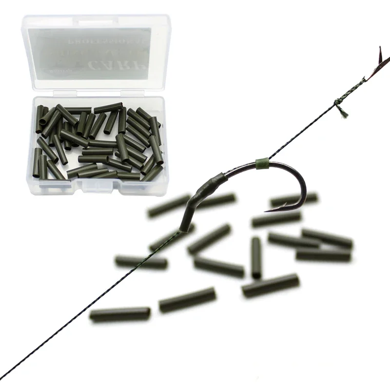 

1box Carp Fishing Accessories 12mm/15mm Heat Shrink Tube Anti Tangle Sleeves Fit With Carp Hook 2/4/6/8 For Carp Fishing Tackle