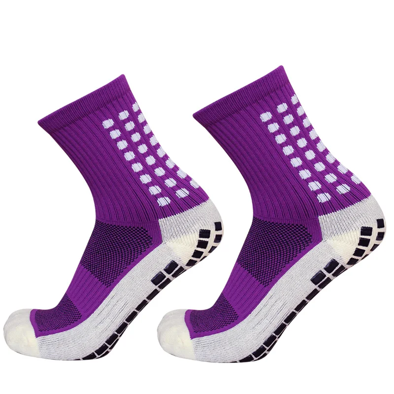 10 calzini uomo paia/lotto donna calcio cotone quadrato Silicone ventosa Grip antiscivolo calcio sport calzini da Rugby calzini da Tennis