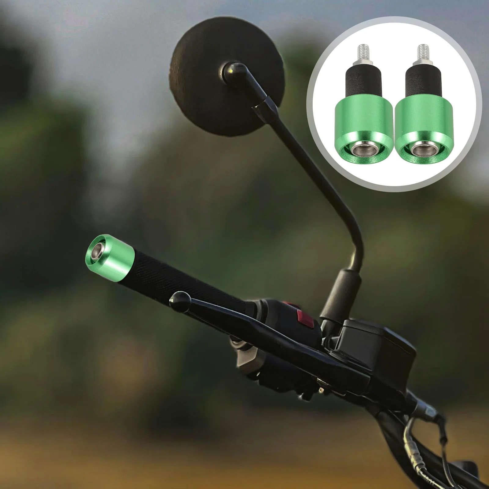 

1 Pair Motorcycle Handlebar End Cap Plug Sturdy Handlebar Grip Protectors for Motorcycles Electric Bikes Bar Ends Cycling