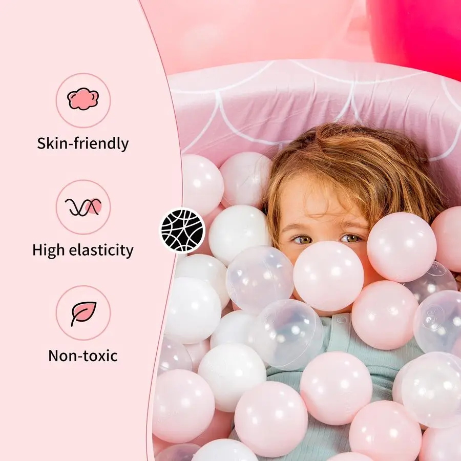유아 및 어린이용 볼풀 35.4x11.8, 원형 볼풀 실내외 아기 놀이펜, 유아를 위한 이상적인 선물, 공은 포함되지 않음