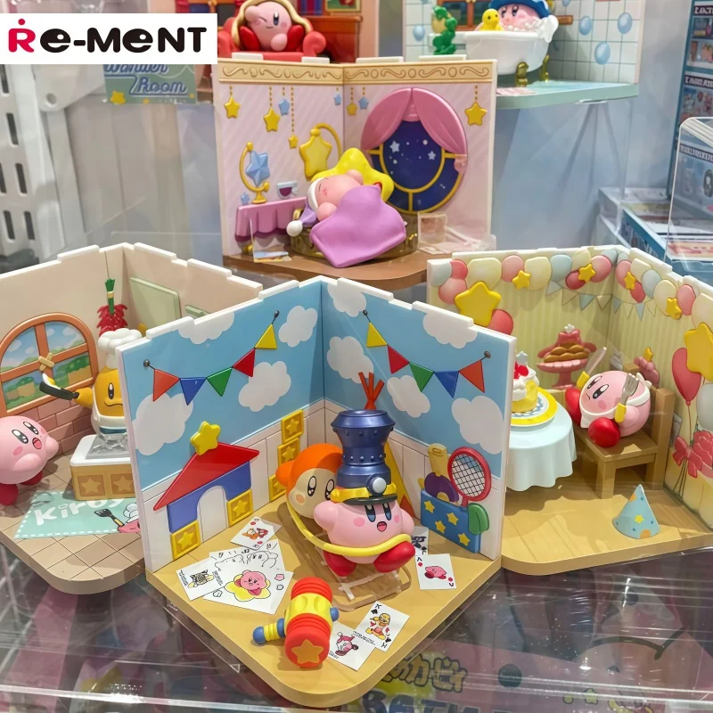 Re-Ment Star Kirby caja ciega escena en miniatura juguete Original Kirby maravillosa casa habitación dormitorio cocina decoración regalos en Stock