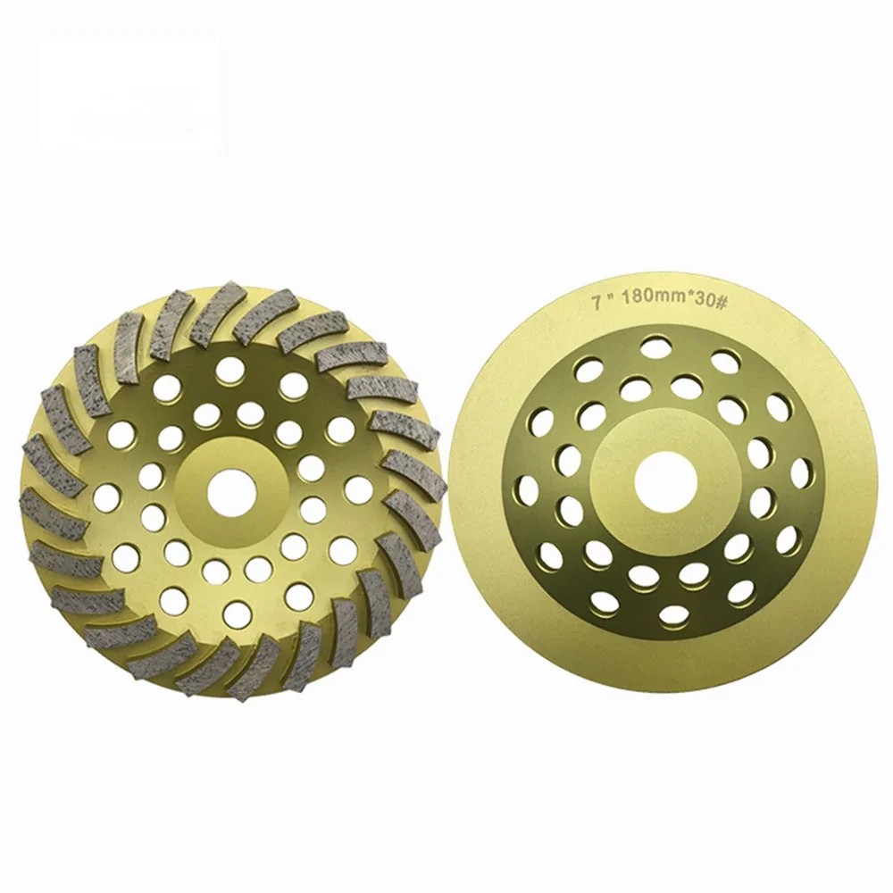 Mola diamantata turbo da 7 pollici con 12/24 barre metalliche Disco per calcestruzzo D180mm Tamponi per lucidatura pavimenti - 3 pezzi
