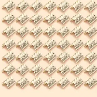 100Pcs Stylish Rope Tail Clamp Cylindrical Metal Crimp Clip for Cord Tassel End Fastening DIY Jewelry Craft Supply